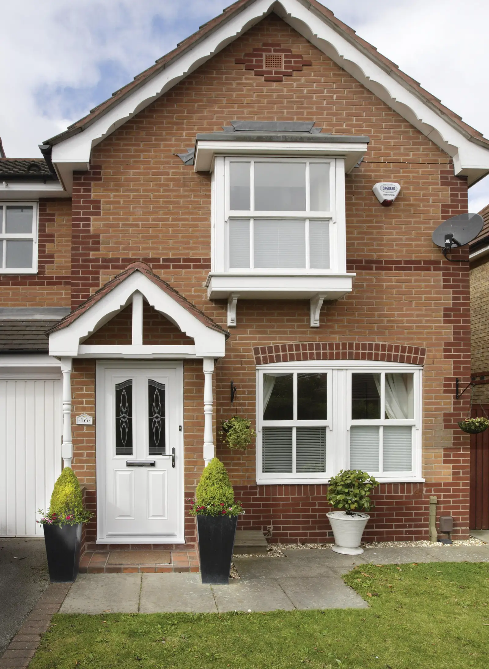 Contemporary door with glazing